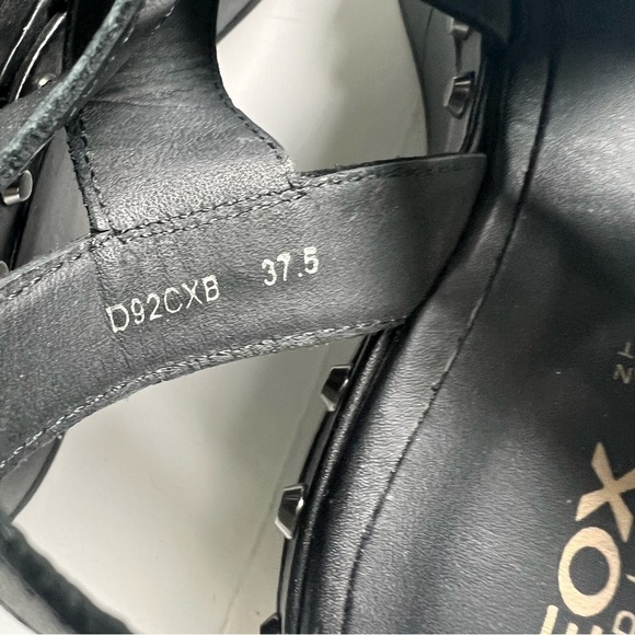 GEOX Shakima Platform Sandal In Black Retro Grunge New Womens Shoes - Picture 5 of 8